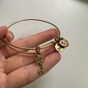 Alex and Ani Bracelet with Key and Tiny Gem
